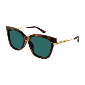 サングラス BOTTEGA VENETA Woman Sunglasses Gnawed Blue BV1369S 005 BOTTEGA VENETA BV1369S Sunglasses